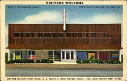 Visitors Welcome Plenty Of Parking Space, Boston Post Road U. S. Route 1 West Haven, CT Postcard Postcard