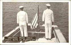 Greetings From Uncle Sam's Boys Atlantic City, NJ Postcard Postcard