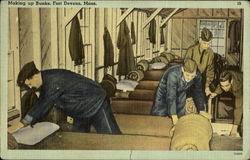 Making Up Bunks Postcard