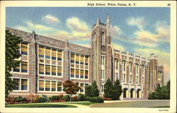 High School White Plains, NY Postcard Postcard