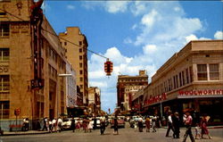 Downtown Business Area, Corner Orange Ave, And Church Street Postcard