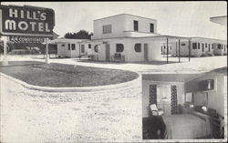 Hill's Motel Postcard