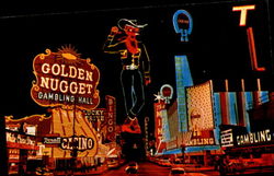 Golden Nugget Gambling Hall, Fremont St Las Vegas, NV Postcard Postcard