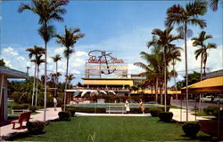 Fountain And Patio, Bahia Mar Yacht Basin Postcard