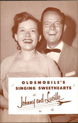 Johnny and Lucille Oldsmobile's Singing Sweethearts Postcard