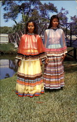 Seminole Indian Girls Native Americana Postcard Postcard