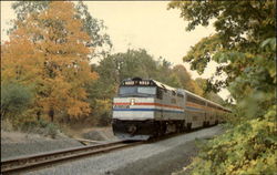 The Post Road Express Trains, Railroad Postcard Postcard