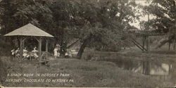 A Shady Nook In Hershey Park Postcard