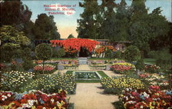 Sunken Gardens Of Hulett C. Merritt Pasadena, CA Postcard Postcard