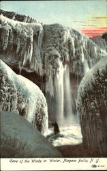 Cave Of The Winds In Winter Niagara Falls, NY Postcard Postcard