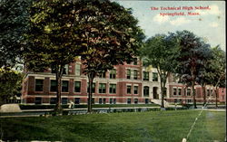 The Technical High School Springfield, MA Postcard Postcard