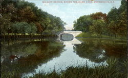 Willow Bridge, Roger Williams Park Providence, RI Postcard Postcard