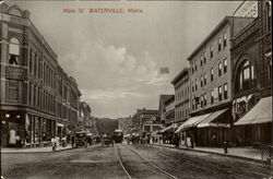 Main Street Waterville, ME Postcard Postcard