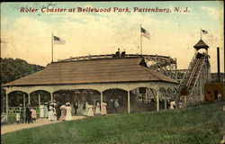 Roler Coaster, Bellewood Park Pattenburg, NJ Postcard Postcard