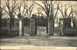 Entrance Gate To Rutgers College Postcard