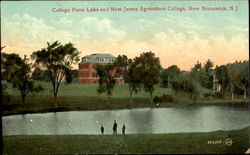 College Farm Lake And New Jersey Agriculture College New Brunswick, NJ Postcard Postcard