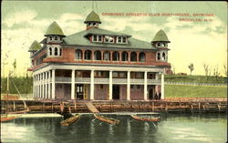 Crescent Athletic Club Boat - House, Bayridge Brooklyn, NY Postcard Postcard