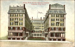 Craig Hall, South Illuniois Avenue Atlantic City, NJ Postcard Postcard