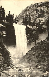 Beautiful Vernal Falls In The Yosemite Valley Postcard