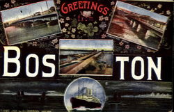 Greetings From Boston Postcard