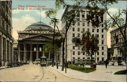 Place D'Armes Square And Bank Of Montreal Quebec Canada Postcard Postcard