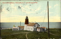 Point Judith Lighthouse, Narragansett Pier Postcard