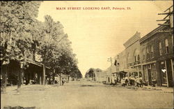 Main Street Looking East Palmyra, IL Postcard Postcard