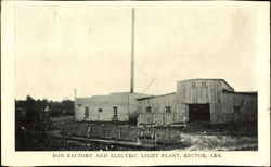 Box Factory And Electric Light Plant Rector, AR Postcard Postcard