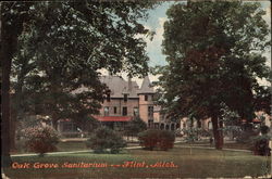 Oak Grove Sanitarium Flint, MI Postcard Postcard