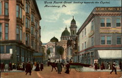 North Fourth Street Looking Towards The Capital Harrisburg, PA Postcard Postcard