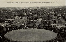 Bird's Eye View Of Washington From Monument District Of Columbia Washington DC Postcard Postcard