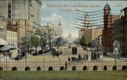 Pennsylvania Ave From Treasury Building Postcard