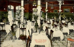 Main Dining Room, Narragansett Hotel Providence, RI Postcard Postcard