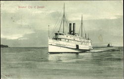 Steamer City Of Bangor Boats, Ships Postcard Postcard