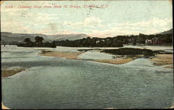 Chemung River From Main St. Bridge Elmira, NY Postcard Postcard