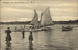 Boating, Long Island Lake Ronkonkoma, NY Postcard Postcard