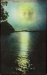 Moonlight On Lake Huntington Postcard