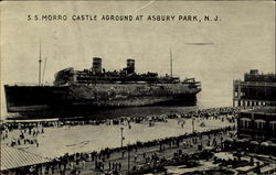 S. S. Morro Castle Aground Asbury Park, NJ Postcard Postcard