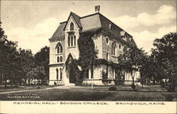 Memorial Hall, Bowdoin College Postcard