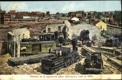 Atlanta As It Appeared Aftre Sherman's Raide In 1865 Georgia Postcard Postcard