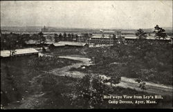 Bird's Eye View From Ley's Hill, Camp Devens Ayer, MA Postcard Postcard