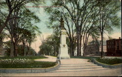 Soldiers Monument And Park Postcard