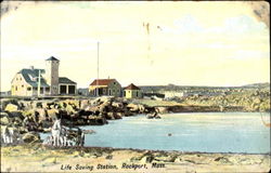 Life Saving Station Rockport, MA Postcard Postcard