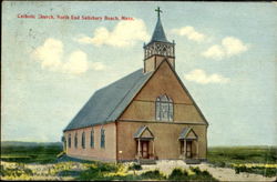 Catholic Church Salisbury Beach, MA Postcard Postcard