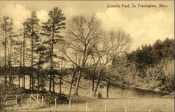 Larnards Pond Framingham, MA Postcard Postcard