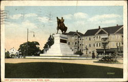 New Lafayette Statue Fall River, MA Postcard Postcard