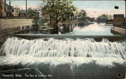 The Dam At Stevens Mill Haverhill, MA Postcard Postcard