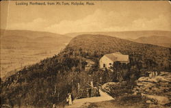 Looking Northward, From Mt. Tom Holyoke, MA Postcard Postcard