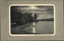 Jamaica Pond By Moonlight Jamaica Plain, MA Postcard Postcard