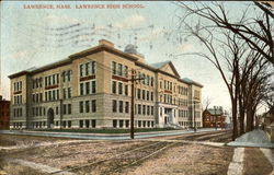 Lawrence High School Massachusetts Postcard Postcard